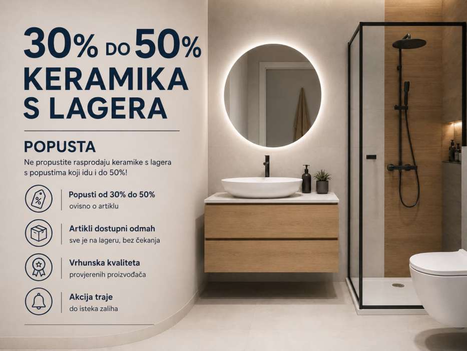 Keramika s lagera – 30% do 50% popusta!